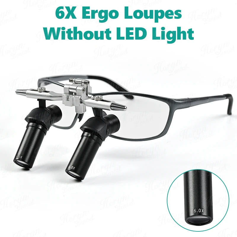 Dental 48 ° Ergo Loupes 4X 5X 6X Distance Surgical Magnifying Glasses Dentistry Loupe Prevent Lowering The Head