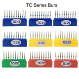 10pcs/Box Dental Diamond Burs Drill Dia-burs for High Speed Handpiece Polishing Tools TC-11F TC-11