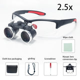 Dental Loupes 3.5x2.5x 320-420mm Goggles Lab Medical Magnifier Dentists Surgical Optical Lens Magnifying Glass Blue