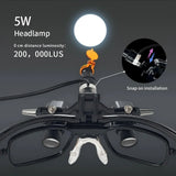 Dental Ergo Loupes 5X Medical Magnifying Glass 48° Optical Loupe Oral Surgery Portable Magnifier With Headlight Dental Equipment