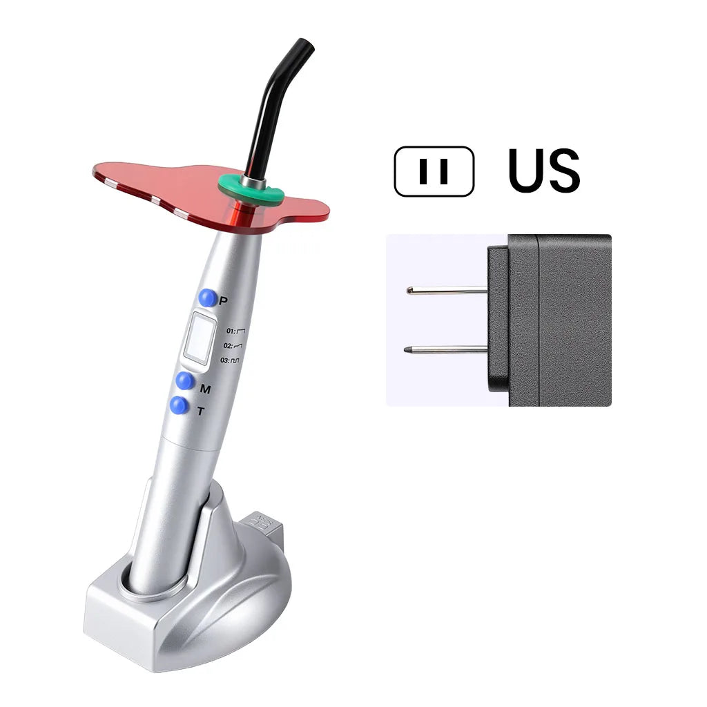 Dental LED Curing Light Wireless Blue Ray Curing Lamp 5W≥1200mw/c㎡ Wavelength 440-480nm Solidify Dentists Instrument