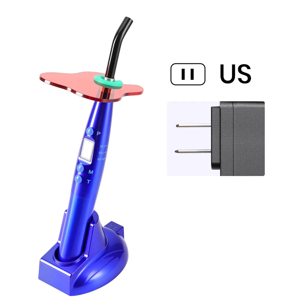 Dental LED Curing Light Wireless Blue Ray Curing Lamp 5W≥1200mw/c㎡ Wavelength 440-480nm Solidify Dentists Instrument