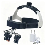 Ergo Loupe Head mounted Dental Magnifier 48 ° Angle Zoom Magnifier 5W LED Spotlight Oral Surgery Special Tool