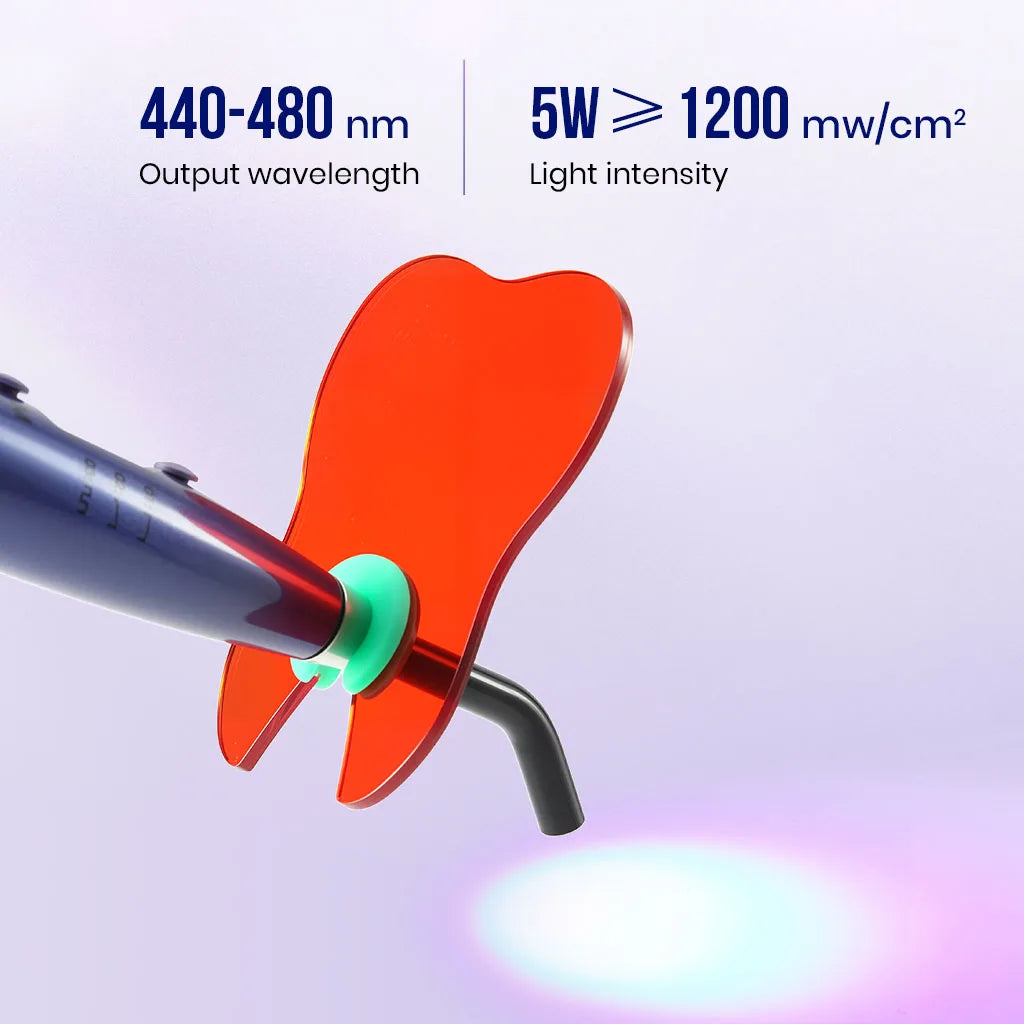 Dental LED Curing Light Wireless Blue Ray Curing Lamp 5W≥1200mw/c㎡ Wavelength 440-480nm Solidify Dentists Instrument