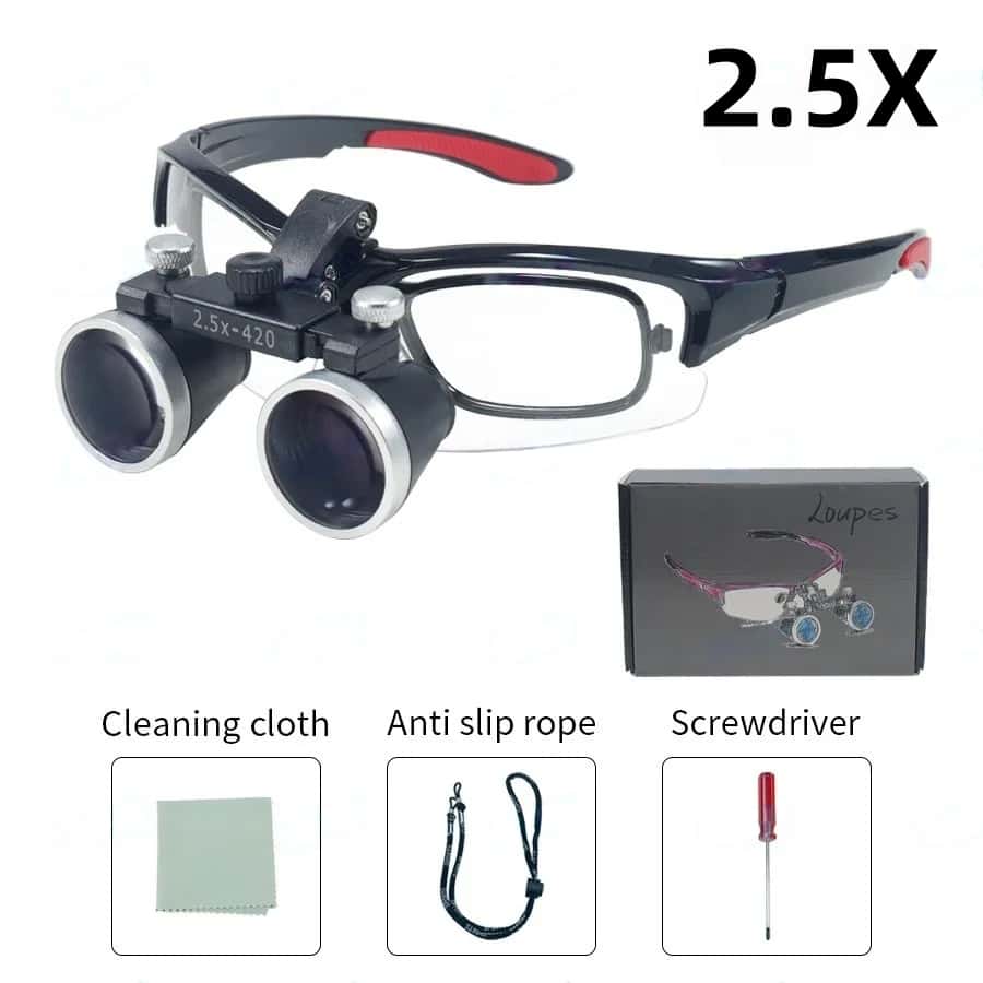 Dental Loupes – Prescription Lens Compatible Binocular Magnifying Loupes