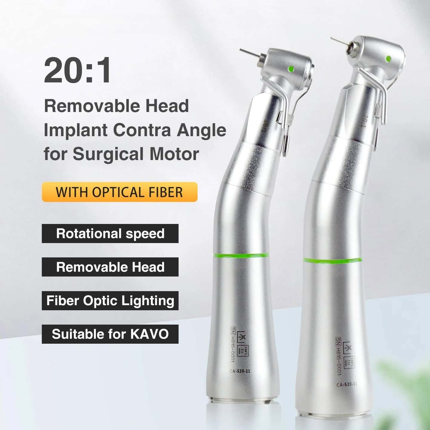Dental KAVO Type 20:1 fiber optic implant Handpiece compatible with KAVO implant machine Dentistry K-type head handpiece