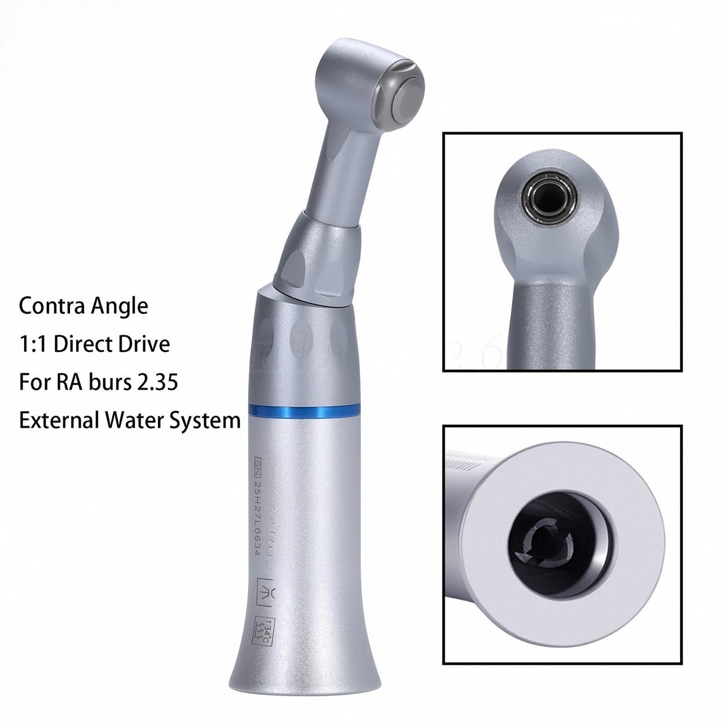 NSK Style Dental Slow Low Speed Contra Angle Handpiece Push Button E-Type Attach