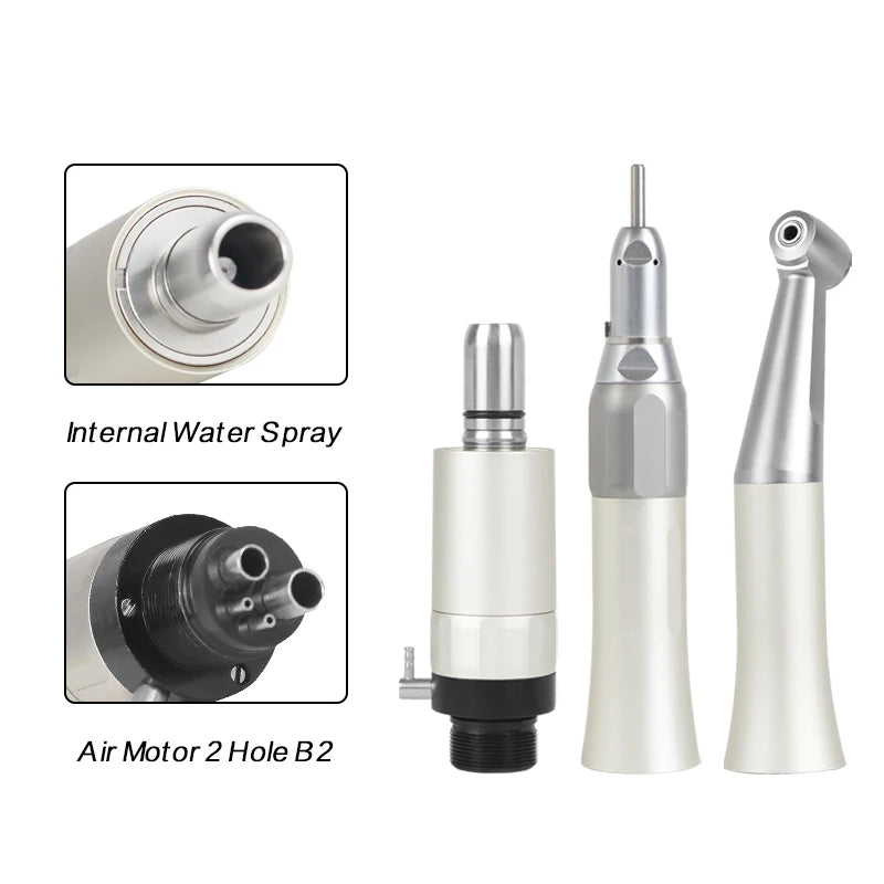 FX Dental Low Speed Handpiece External Push Button Single Water Spray Contra Angle 2/4 Holes Air Motor Dental Equipment Supplies