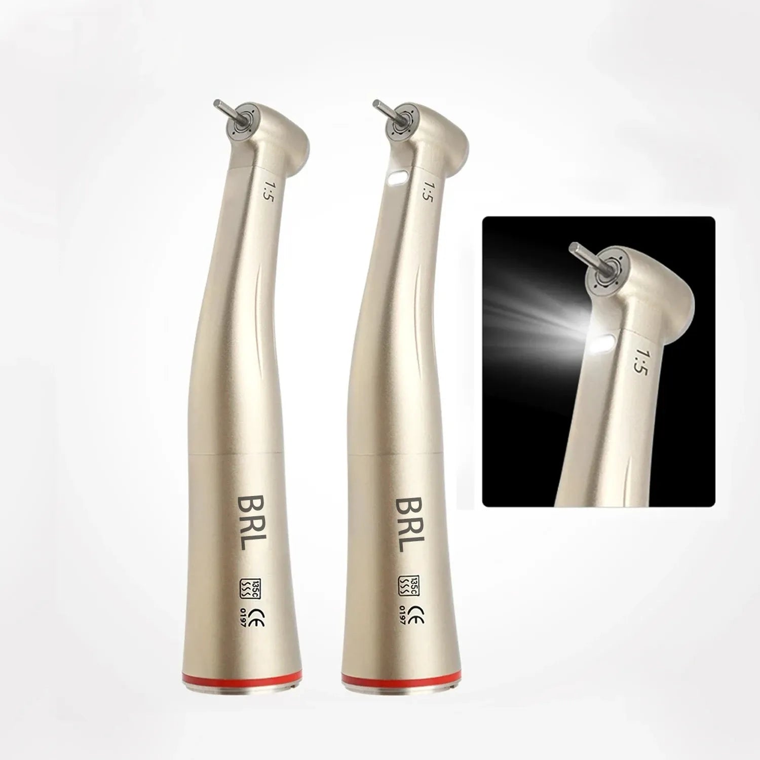 Dental 1:5 Increasing Electric Fiber Optic Contra Angle Handpiece Internal Four Way Spray