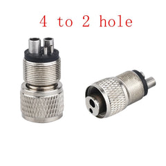 Dental Turbine Handpiece Adapter 4 Holes 2 Holes Changer Connector For High Speed Handpiece Spare Parts Tool Tubing Hose