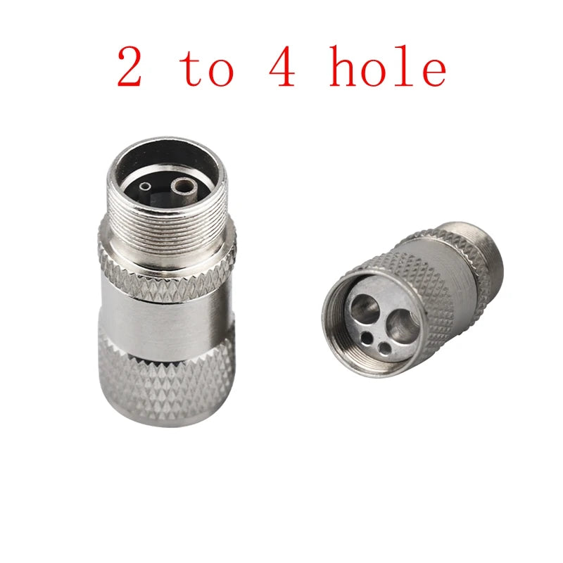 Dental Turbine Handpiece Adapter 4 Holes 2 Holes Changer Connector For High Speed Handpiece Spare Parts Tool Tubing Hose