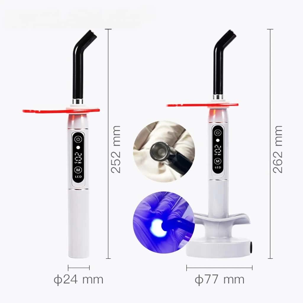 Dental Curing Light Lamp LED 1S Cure 3 Modes Curable Resin One second Cure Dentistry Equipment Photopolymerizer Lamp 2500mW/cm²