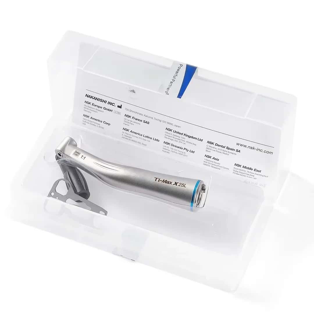 NSK type Ti-MAX Z25L 1:1 direct drive contra angle handpiece Low Speed dental implant surgical single spray two-way spray LED motor