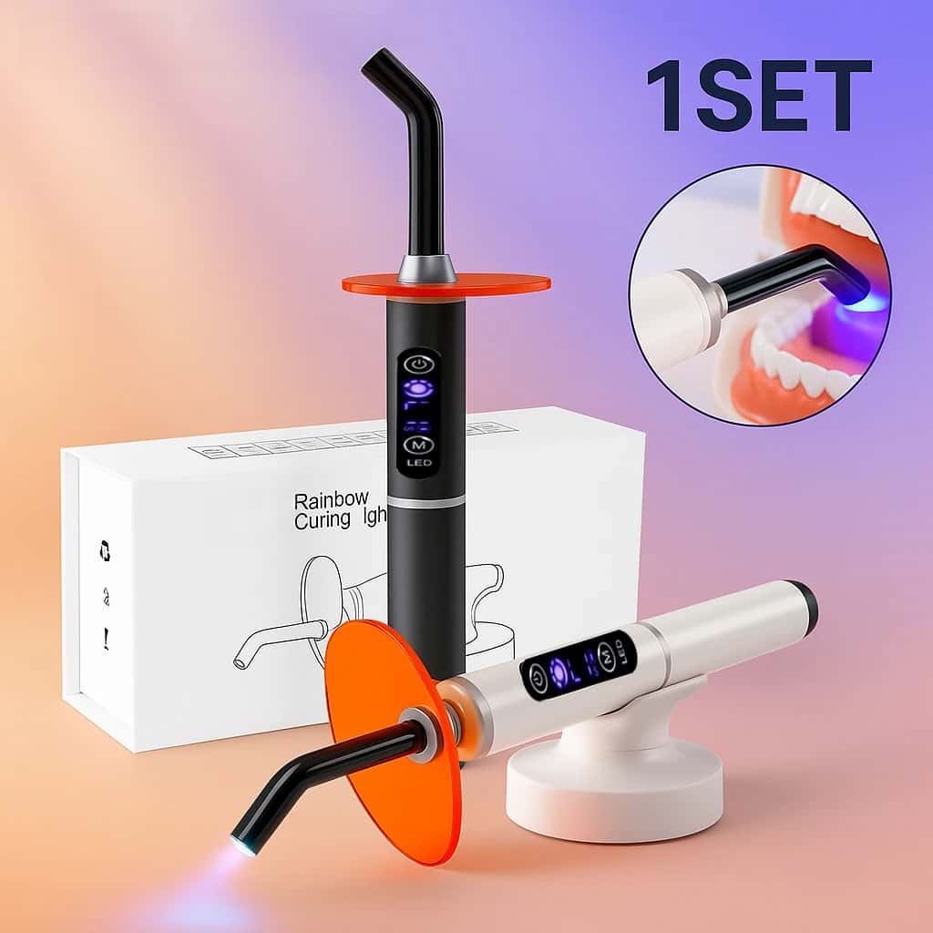Dental Curing Light Lamp LED 1S Cure 3 Modes Curable Resin One second Cure Dentistry Equipment Photopolymerizer Lamp 2500mW/cm²