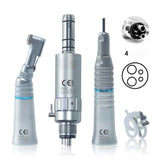 Dental Low Speed Handpiece Contra Angle Straight 2/4 Hole Air Motor Key Type External Water Spray