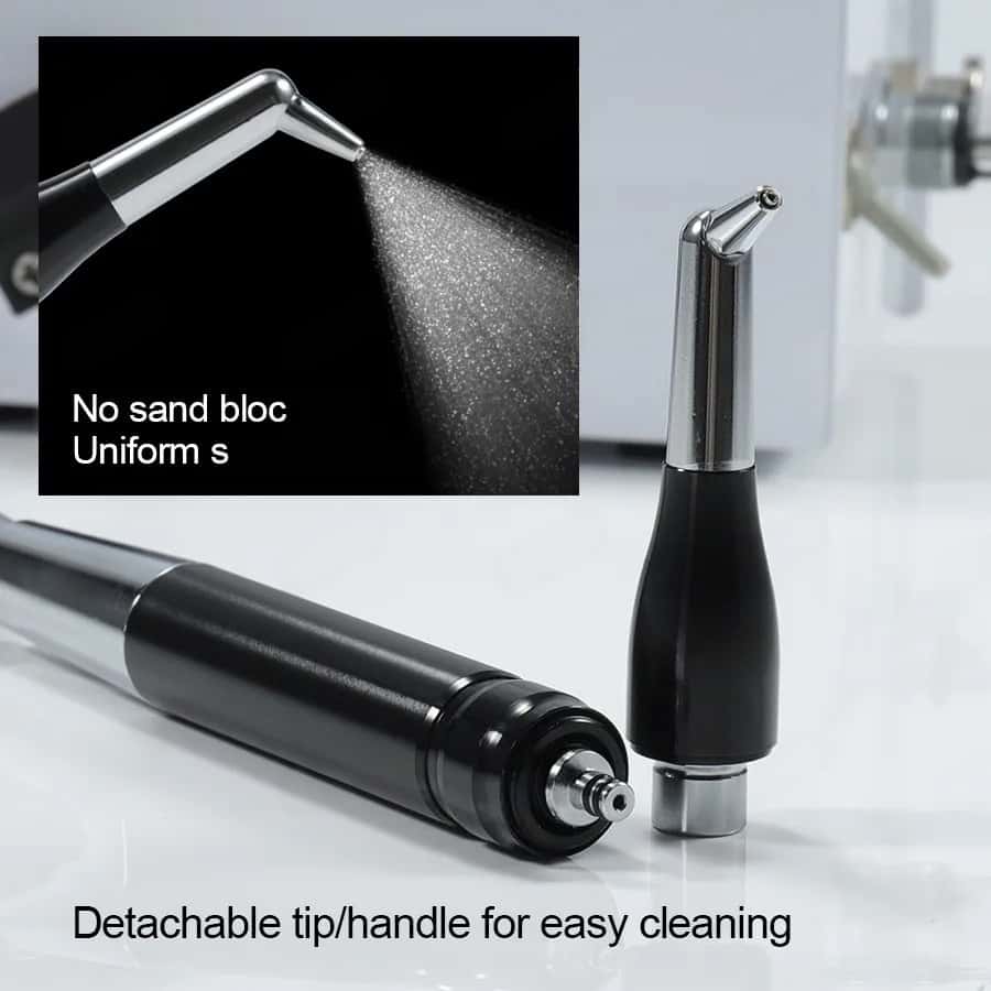 Dental Sandblaster Unit, Handheld Air Flow Teeth Polisher & Whitening Tool Sandblasting Gun for Plaque Removal and Oral Care