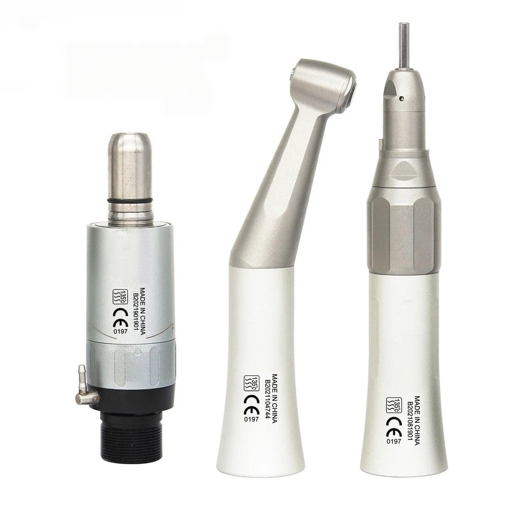 Dental Slow Low Speed Handpiece Straight Contra Angle Air Motor 4/2Holes