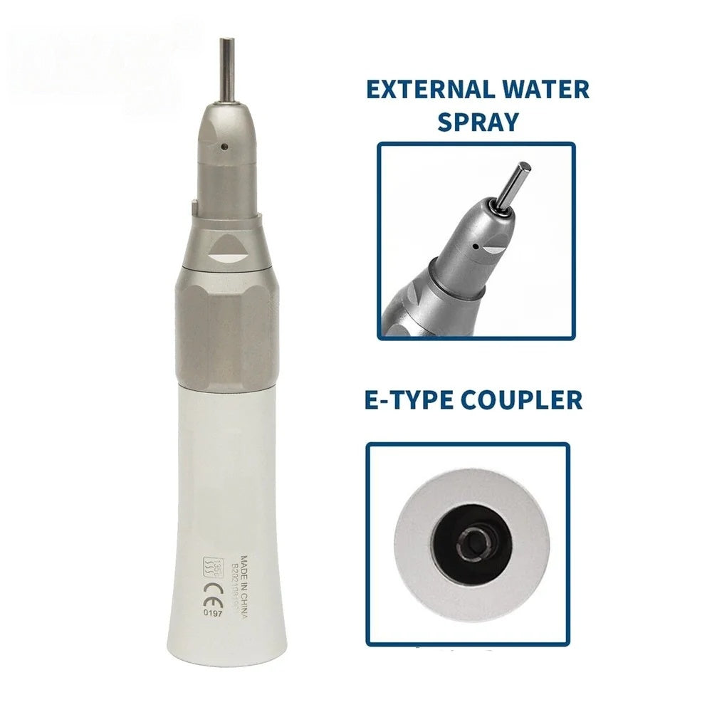 Dental Slow Low Speed Handpiece Straight Contra Angle Air Motor 4/2Holes