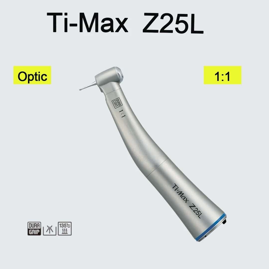 NSK type Ti-MAX Z25L 1:1 direct drive contra angle handpiece Low Speed dental implant surgical single spray two-way spray LED motor