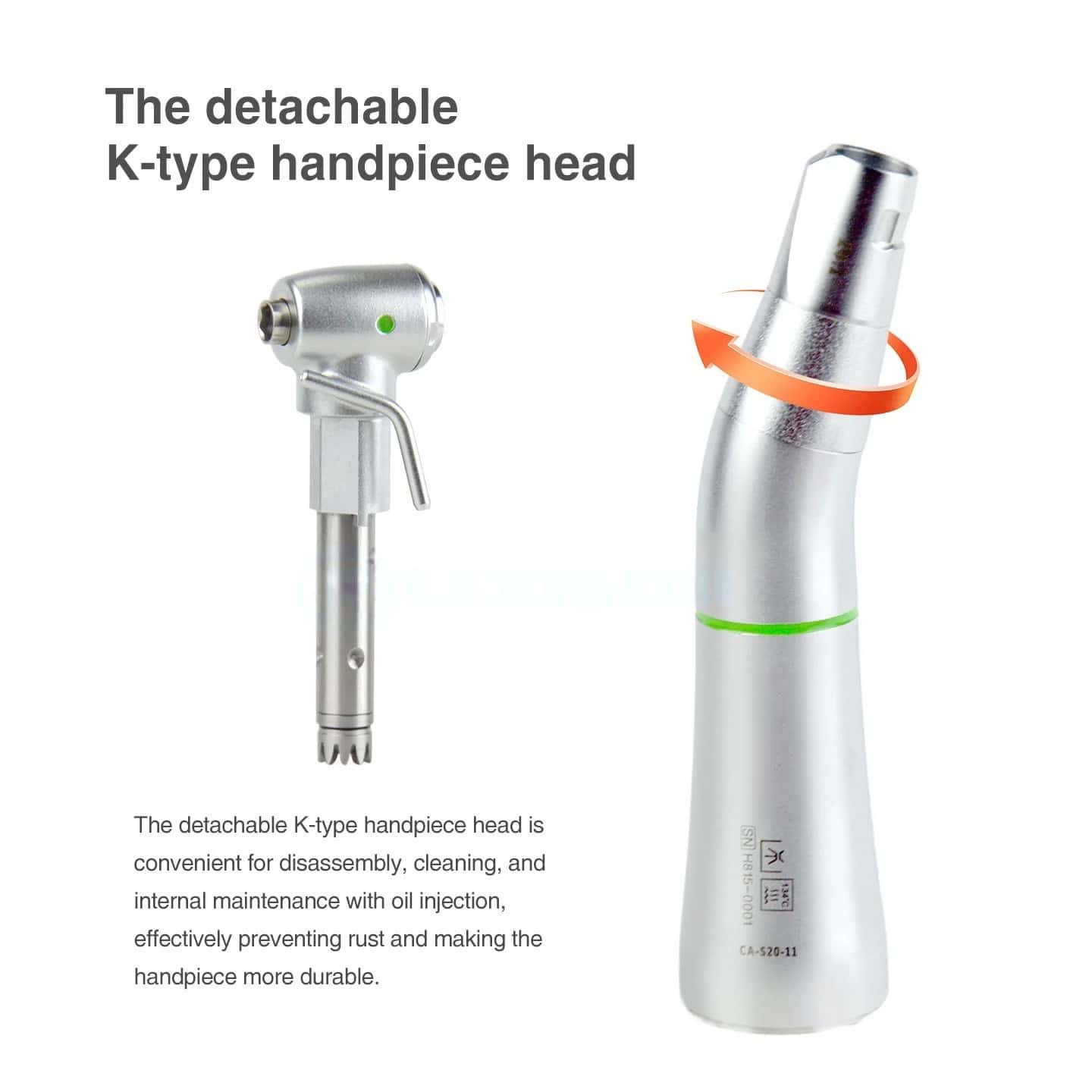 Dental KAVO Type 20:1 fiber optic implant Handpiece compatible with KAVO implant machine Dentistry K-type head handpiece