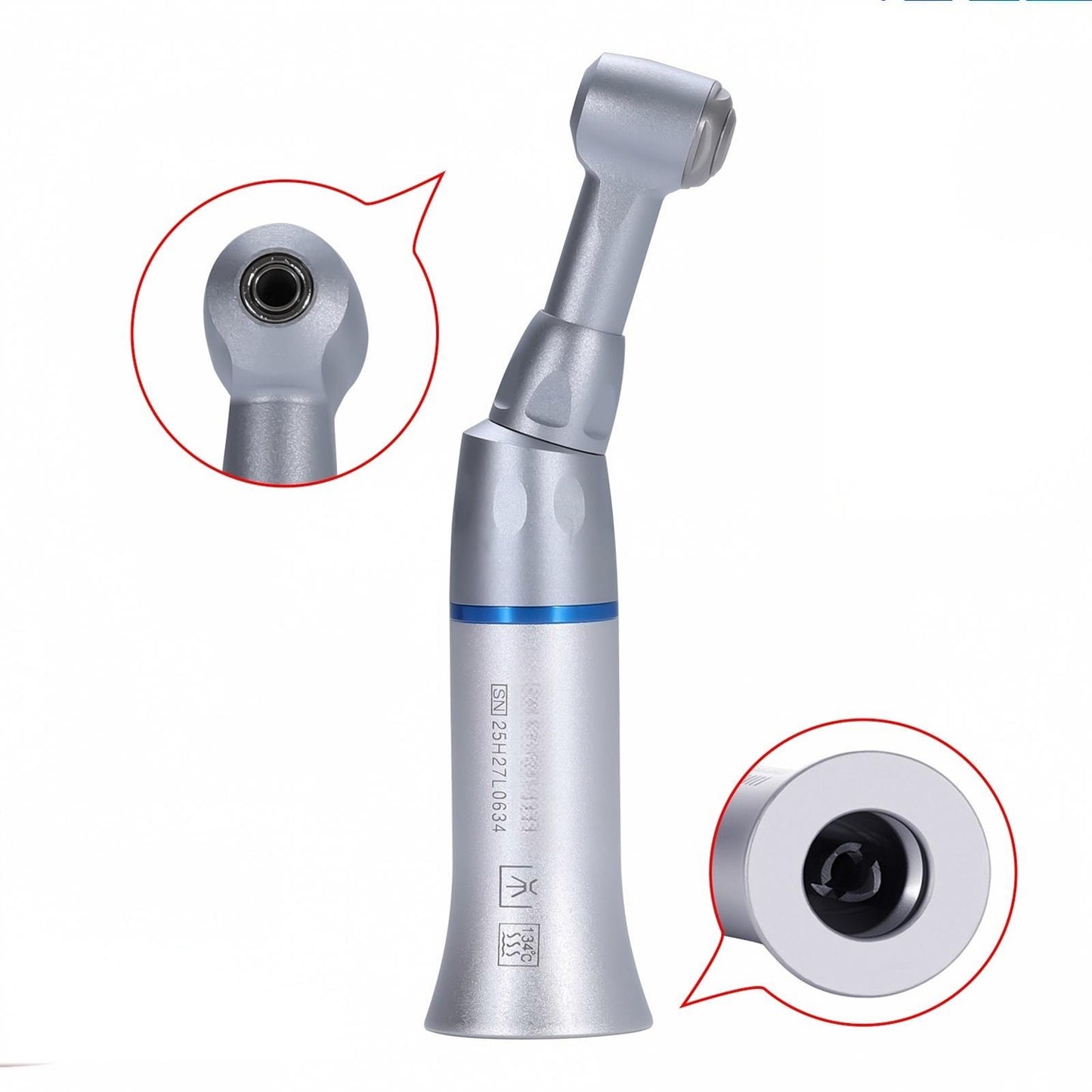 NSK Style Dental Slow Low Speed Contra Angle Handpiece Push Button E-Type Attach
