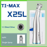 NSK type Ti-MAX Z25L 1:1 direct drive contra angle handpiece Low Speed dental implant surgical single spray two-way spray LED motor