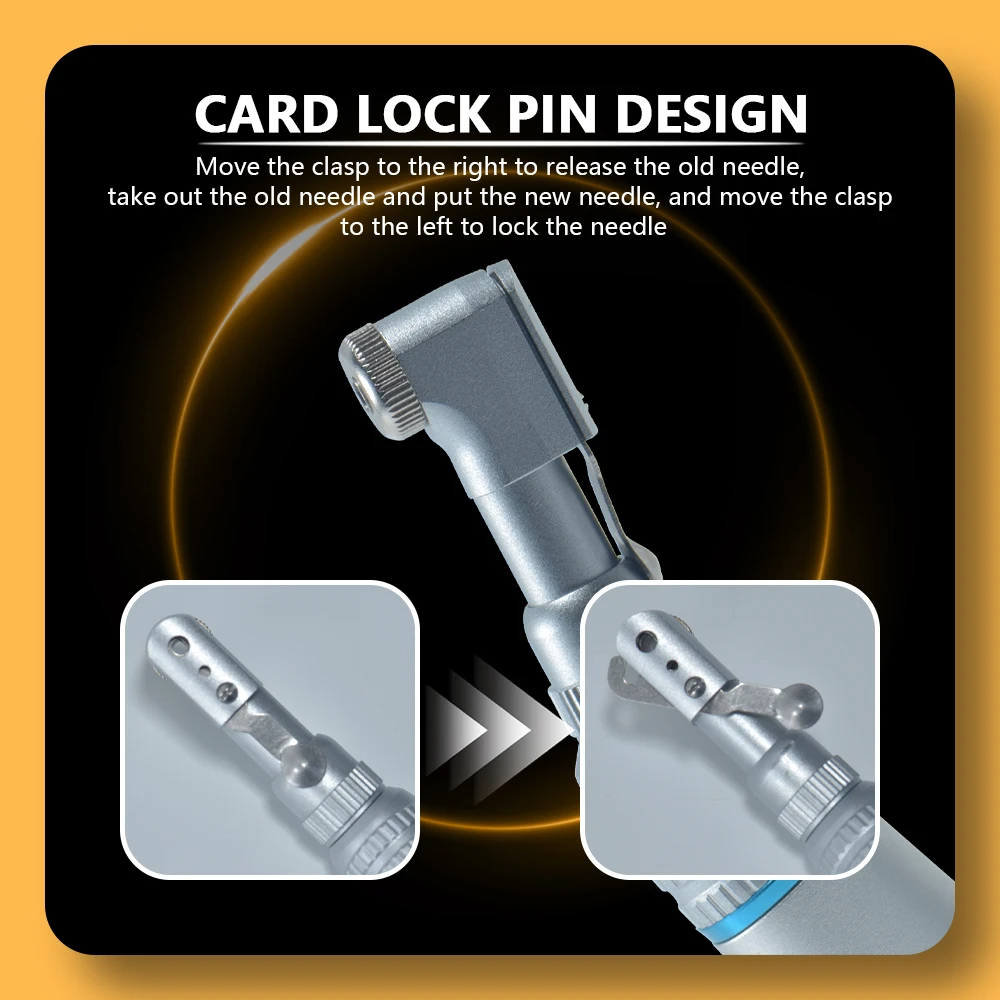Dental Low Speed Handpiece Contra Angle Straight 2/4 Hole Air Motor Key Type External Water Spray