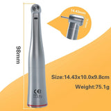 Dental 1:5 Fiber Otptic Handpiece Increasing Red Ring Contra Angle Internal Water Spray With LED For ISO E-type Motor Dentistry