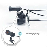 Dental Loupe With Lamp 2.5x 3.5x Magnification Metal Frame  Lab Medical Magnifier with Fabric Box for Dentists Focus