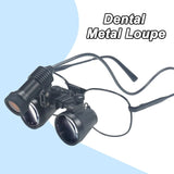 Dental Loupe With Lamp 2.5x 3.5x Magnification Metal Frame  Lab Medical Magnifier with Fabric Box for Dentists Focus
