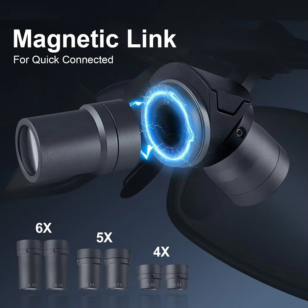 48° Ergo Optical Magnifier with Interchangeable Magnetic Lenses (4X, 5X, 6X)