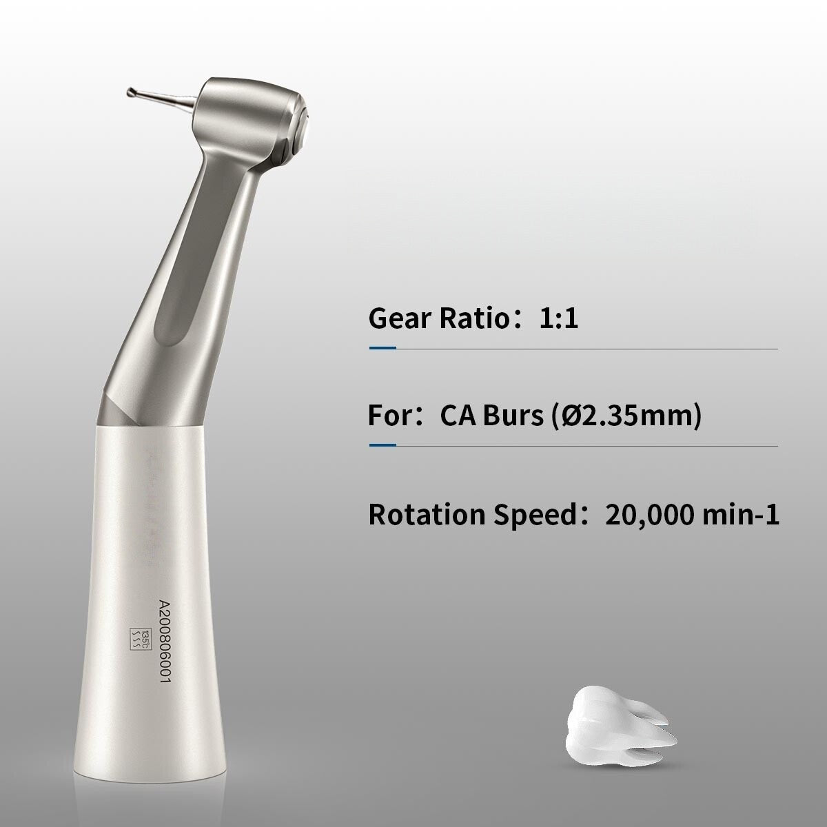 Dental NSK Style 1:1 Slow Low Speed Handpiece Contra Angle Push Button E-Type